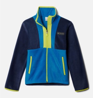 Navy Columbia Back Bowl Full Zip Fleece Kids' Jacket | 70129KXIU