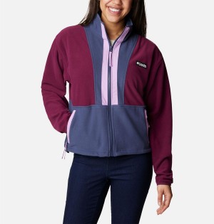 Navy Columbia Back Bowl Full Zip Women's Fleece Jacket | 60972NGBE