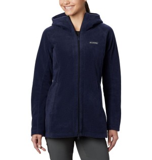 Navy Columbia Benton Springs II Long Hoodie Women's Fleece Jacket | 30976JTSQ