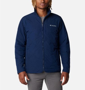 Navy Columbia Birchwood Insulated Men's Puffer Jacket | 57084WUVZ