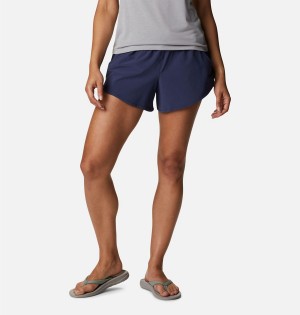 Navy Columbia Bogata Bay Stretch Women's Shorts | 19086RQSN