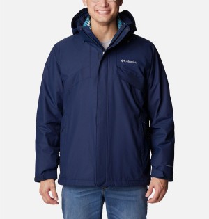 Navy Columbia Bugaboo II Fleece Interchange Men's Ski Jacket | 28675ZVHY