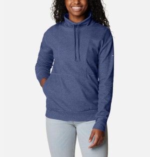 Navy Columbia Calico Basin Women's Pullover | 98231LEZI