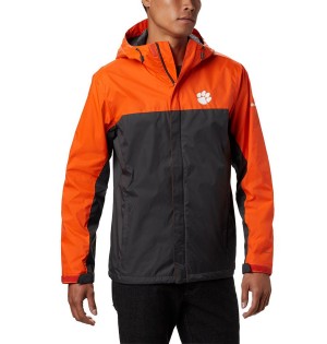 Navy Columbia Collegiate Glennaker Storm - Clemson Men's Rain Jacket | 72580YEHX