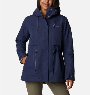 Navy Columbia Drop Ridge Interchange Women's 3 In 1 Jackets | 13294NIJL