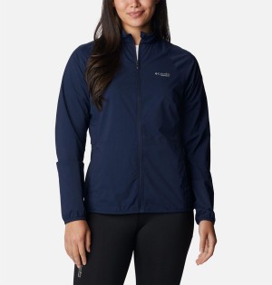 Navy Columbia Endless Trail Wind Shell Jacket Women's Windbreaker | 81572WUPF