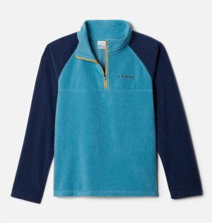 Navy Columbia Glacial Quarter Zip Pullover Kids' Fleece | 43890KZDL