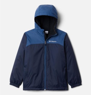 Navy Columbia Glennaker Sherpa Lined Kids' Jacket | 20368SMTY