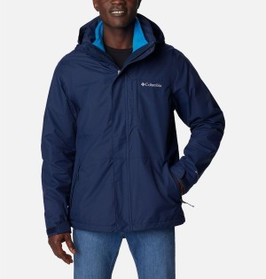 Navy Columbia Gulfport Interchange Men's 3 In 1 Jackets | 64071RVDZ