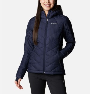 Navy Columbia Heavenly Hooded Women's Puffer Jacket | 39872AXPQ