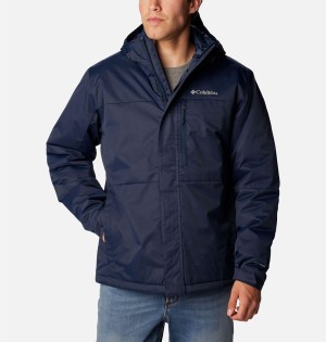 Navy Columbia Hikebound Insulated Men's Puffer Jacket | 74382WEYQ