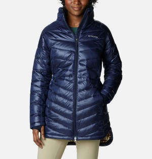 Navy Columbia Joy Peak Mid Women's Puffer Jacket | 60975HPVU