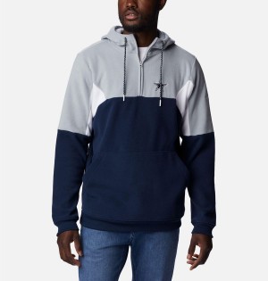 Navy Columbia Lodge Fleece - Dallas Cowboys Men's Hoodie | 10849ZNSX