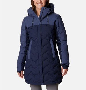 Navy Columbia Mountain Croo II Mid Down Women's Coats | 58176QKBW