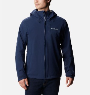 Navy Columbia Omni-Tech Ampli-Dry Shell Men's Rain Jacket | 29057VNYI