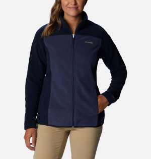 Navy Columbia Overlook Trail Full Zip Women's Fleece Jacket | 85402GYFZ