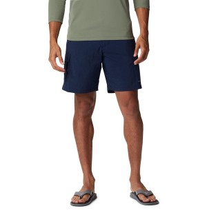 Navy Columbia PFG Bahama Men's Shorts | 06318UEZW