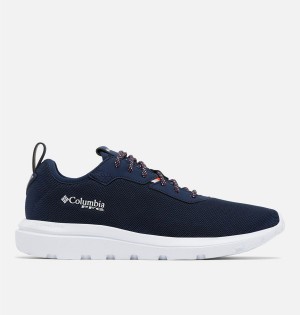 Navy Columbia PFG Low Drag Lite Men's Sneakers | 85760UALV