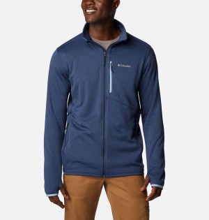 Navy Columbia Park View Full Zip Men's Fleece Jacket | 03847WRCJ