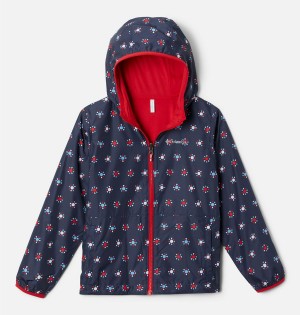 Navy Columbia Pixel Grabber Reversible Kids' Jacket | 29678VESJ