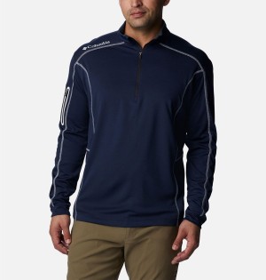 Navy Columbia Shotgun Quarter Zip Golf Men's Pullover | 41068XADC