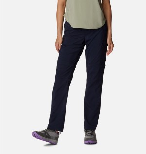 Navy Columbia Silver Ridge Utility Convertible Women's Pants | 45780SOMT