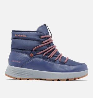 Navy Columbia Slopeside Village Omni Heat Mid Women's Boots | 57931QOFU