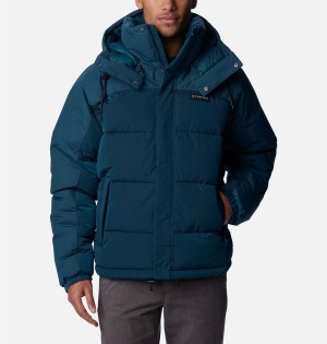 Navy Columbia Snowqualmie Insulated Men's Puffer Jacket | 24835KBUD