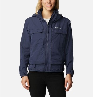 Navy Columbia Spring Canyon Wind Interchange Women's 3 In 1 Jackets | 38915CRJM