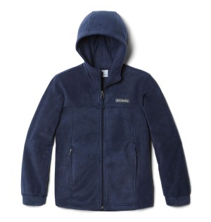 Navy Columbia Steens Mountain II Fleece Hooded Kids' Jacket | 25634LPZI