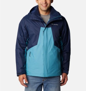 Navy Columbia Tunnel Falls Interchange Men's 3 In 1 Jackets | 04571TBQM