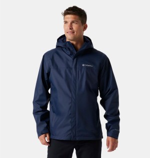 Navy Columbia Watertight II Men's Rain Jacket | 58201WNKT