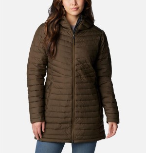 Olive Columbia Slope Edge Mid Women's Coats | 46915EUKY