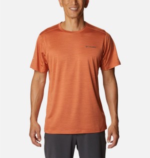 Orange Columbia Alpine Chill Zero Short Sleeve Crew Men's T-Shirt | 08296UPRT