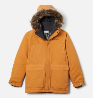 Orange Columbia Boundary Bay Down Parka Kids' Jacket | 41832RAHQ