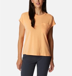 Orange Columbia Boundless Trek Women's T-Shirt | 10385CUKS