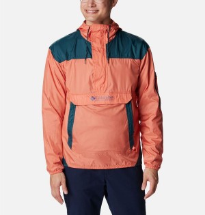 Orange Columbia Challenger Men's Windbreaker | 10268TQFV