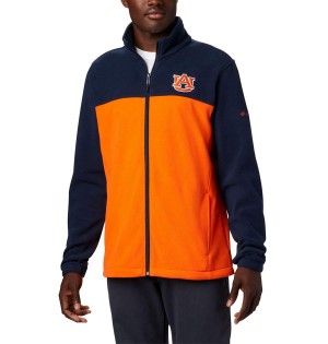 Orange Columbia Collegiate Flanker III - Auburn Men's Fleece Jacket | 50496EFOV