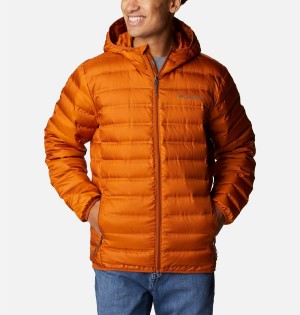 Orange Columbia Lake 22 Hooded Insulated Men's Puffer Jacket | 34890JIBM