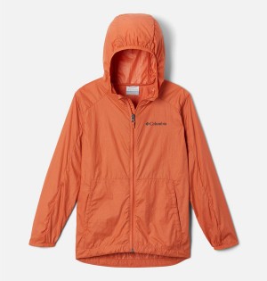 Orange Columbia Loop Trail Windbreaker Kids' Jacket | 45961ZOEA