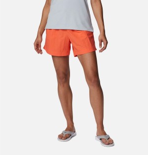 Orange Columbia PFG Backcast Water Women's Shorts | 25641GFHX