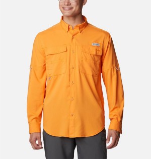 Orange Columbia PFG Blood and Guts IV Woven Long Sleeve Men's Shirt | 13625OCBV