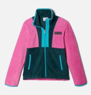 Pink Columbia Back Bowl Full Zip Fleece Kids' Jacket | 85736PUXQ