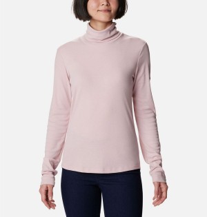 Pink Columbia Boundless Trek Ribbed Turtleneck Long Sleeve Women's T-Shirt | 87310RWSJ