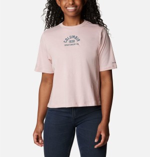 Pink Columbia North Cascades Relaxed Women's T-Shirt | 82713PJYI