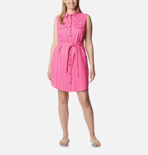 Pink Columbia PFG Sun Drifter Woven II Women's Dress | 42976LNVP