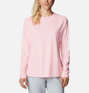 Pink Columbia PFG Tidal Deflector Long Sleeve Women's T-Shirt | 23058CLDE