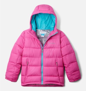 Pink Columbia Pike Lake II Hooded Kids' Jacket | 21704UQET