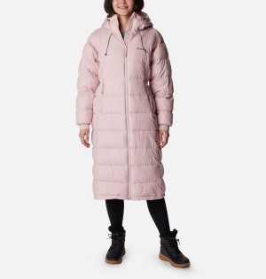 Pink Columbia Pike Lake II Long Women's Puffer Jacket | 50271RMHB