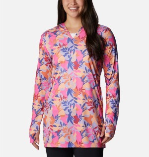 Pink Columbia Summerdry Coverup Printed Tunic Women's Hoodie | 67521HBXW